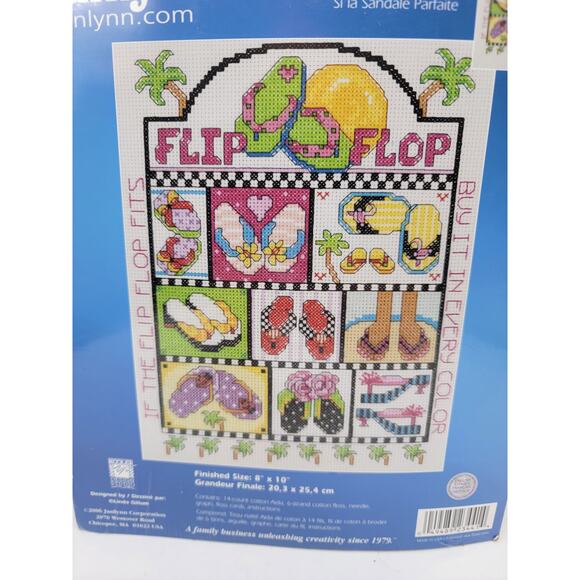 New Janlynn Cross Stitch If The Flip Flop Fits Buy It In Every Color #023-0441 - Picture 2 of 4